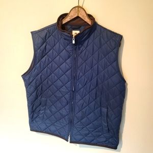 Peter Millar Potomac Quilted Vest Blue Size Large EUC